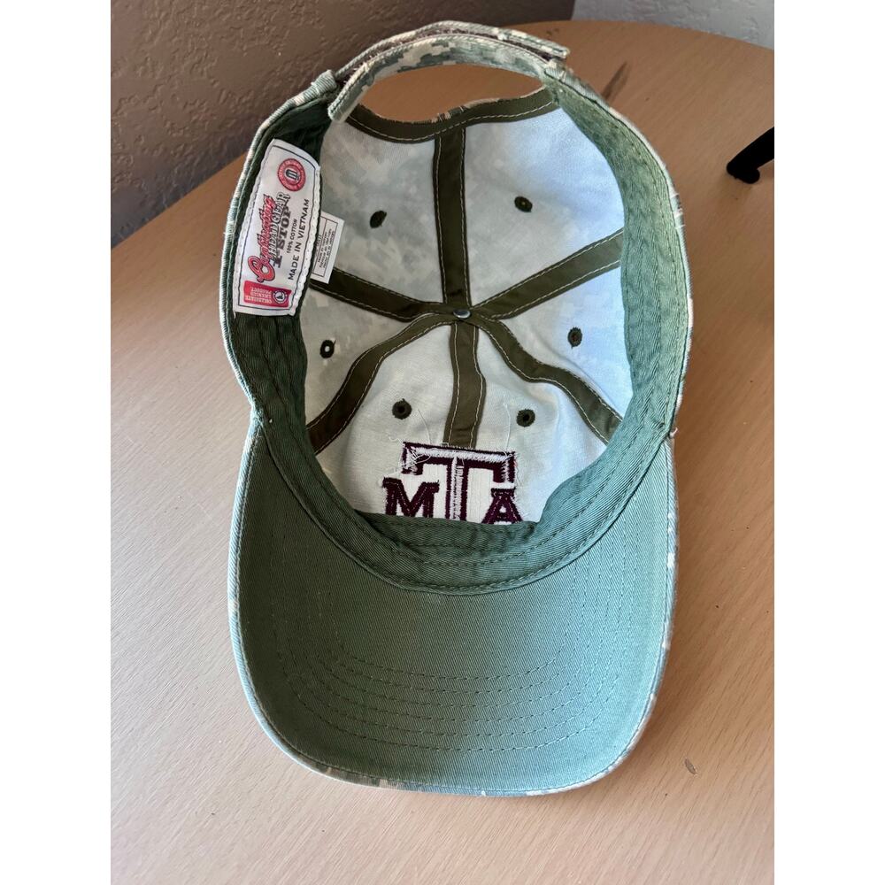 Texas A&M University Camo Baseball Cap Adjustable Hat – Maroon Embroidered Logo - Picture 7 of 9